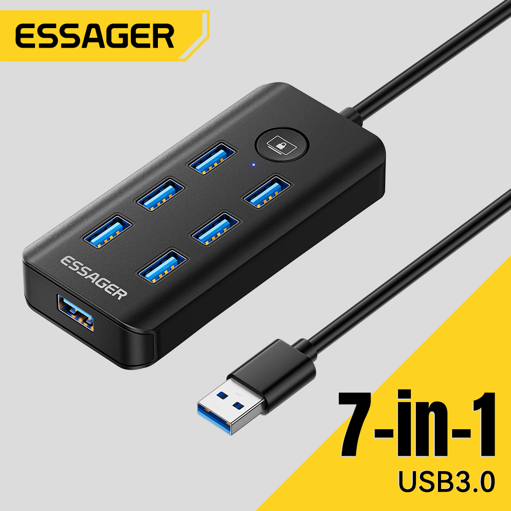 Usb Hub 7 Port - Essager 7-w-1 Hub USB 3.0 Rozdzielacz
