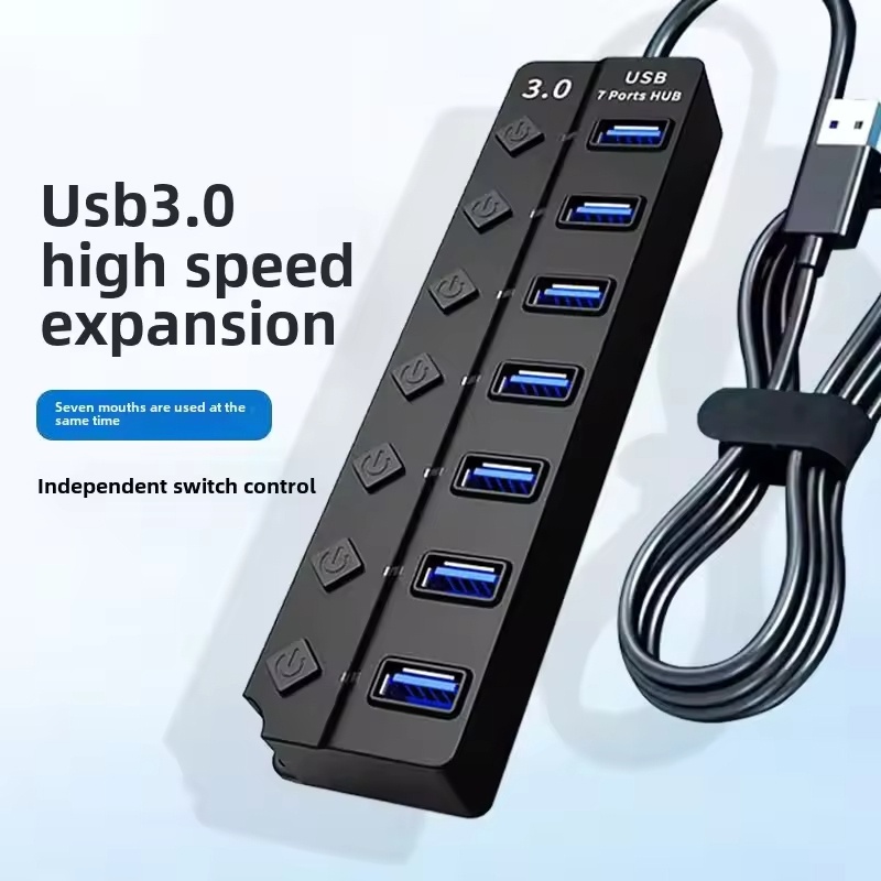 Usb Hub 7 Port - Adapter zasilania USB 3.0, rozdzielacz USB