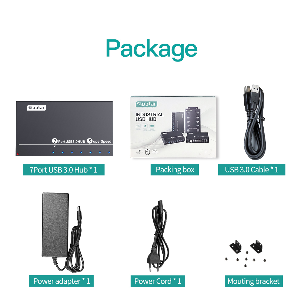 Usb Hub 7 Port - A173 7-portowy metalowy hub USB 3.0