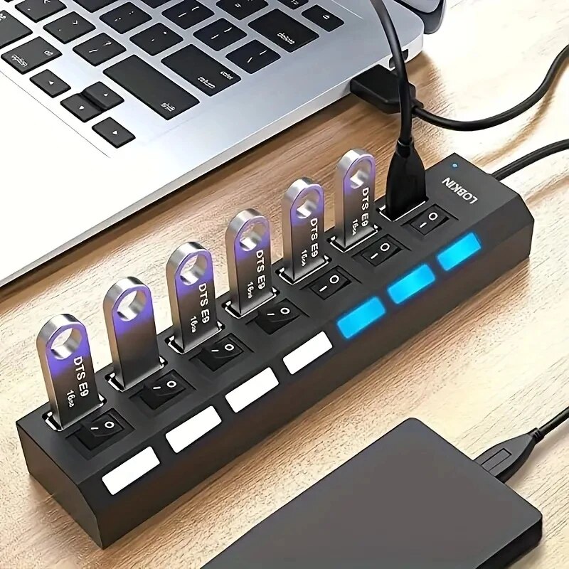 Szybki 4/7 portów USB HUB 2.0  – Usb Hub 7 Port recenzja i cena