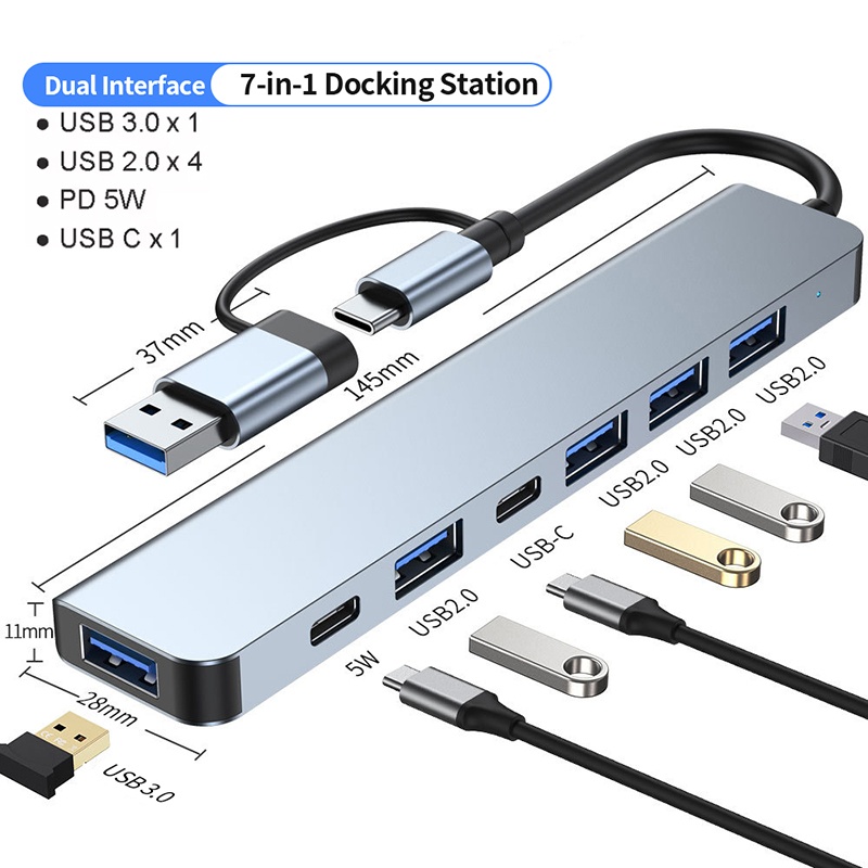Adapter USB-C 7 w 1 z 7 portam – Usb Hub 7 Port recenzja i cena