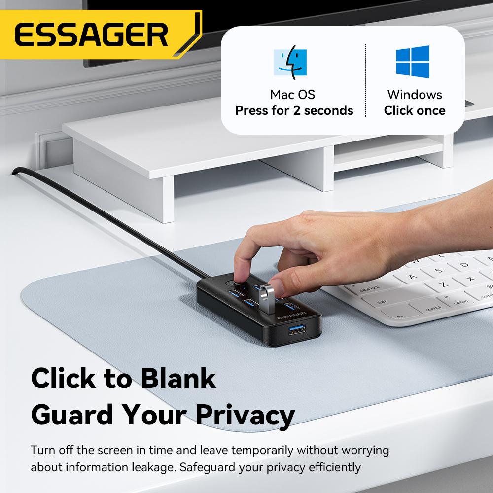 Essager 7-w-1 Hub USB 3.0 Rozd – Usb Hub 7 Port recenzja i cena
