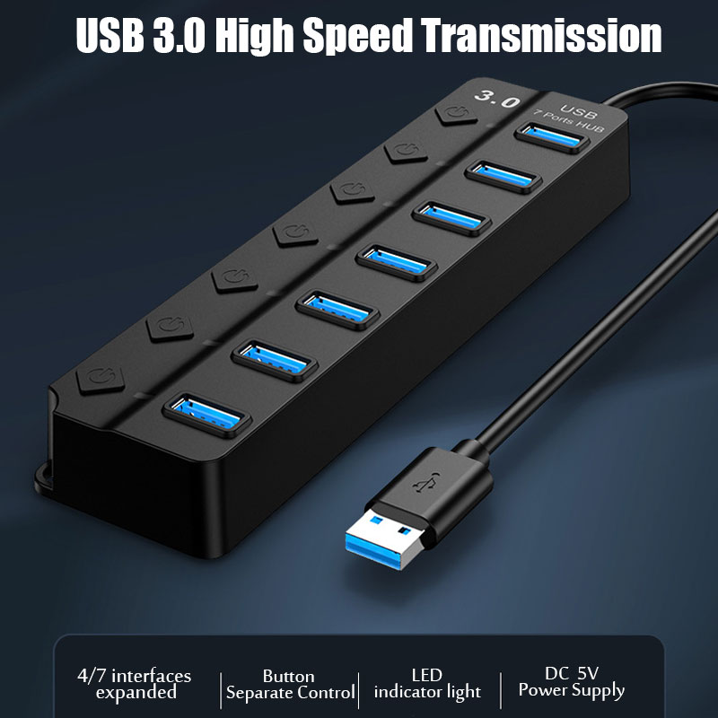 Adapter USB 3.0 z zasilaniem,  – Usb Hub 7 Port recenzja i cena