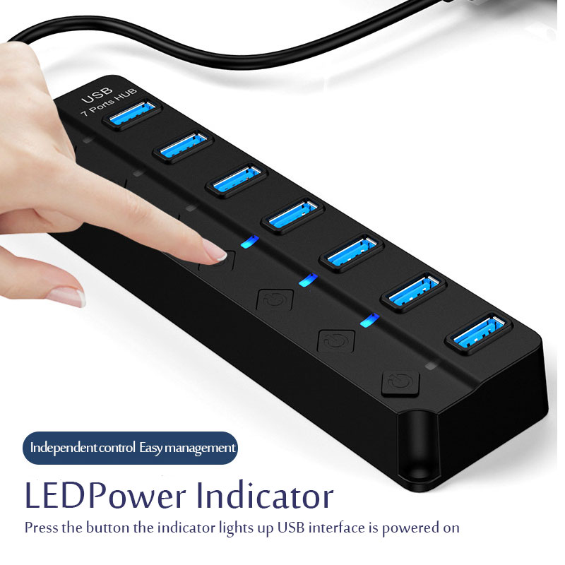 Adapter USB 3.0 z zasilaniem,  – Usb Hub 7 Port recenzja i cena