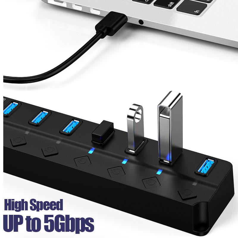 Adapter USB 3.0 z zasilaniem,  – Usb Hub 7 Port recenzja i cena