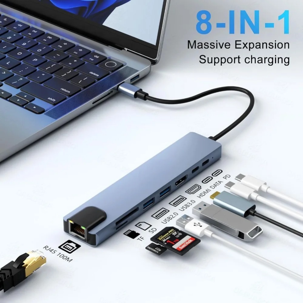 Hub USB C 8/7 w 1 Adapter/rozd – Usb Hub 7 Port recenzja i cena